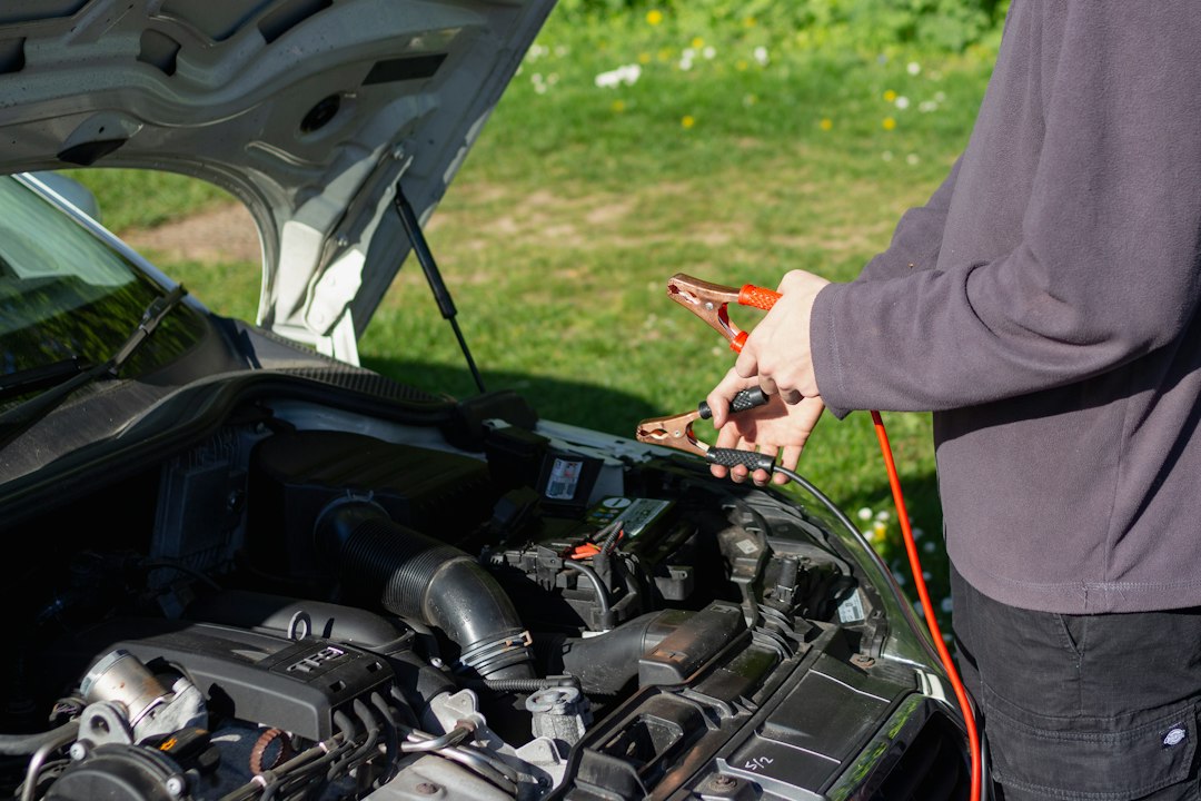 Photo car battery maintenance